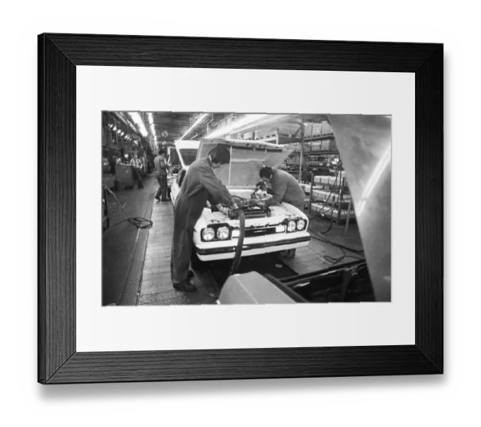 Framed Print : Car production at the Ford factory on 12 Framed Print : Car production at the Ford factory on 12