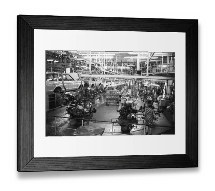 Framed Print : Car production at the Ford factory on 12