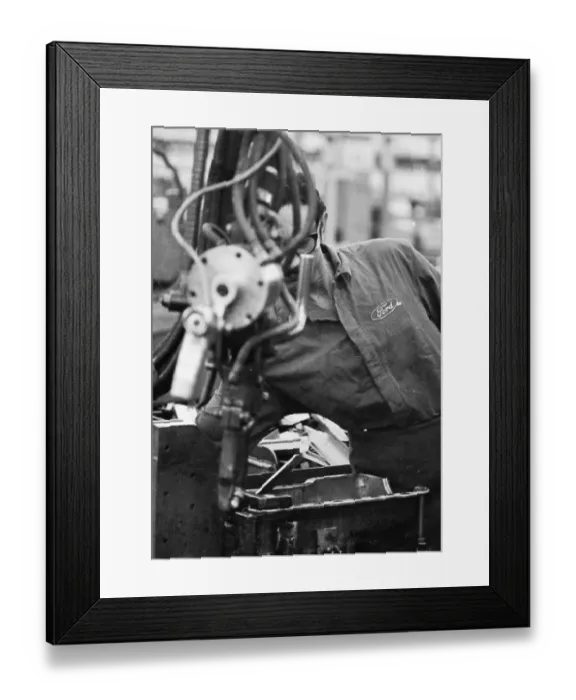 Framed Print : Car production at the Ford factory on 12 Framed Print : Car production at the Ford factory on 12