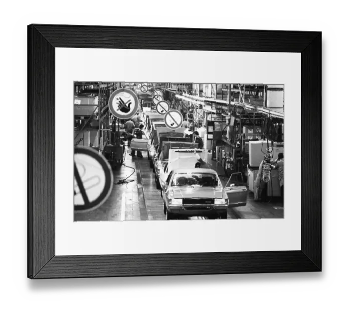 Framed Print : Car production at the Ford factory on 12 Framed Print : Car production at the Ford factory on 12