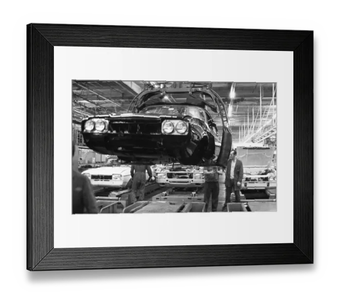 Framed Print : Car production at the Ford factory on 12 Framed Print : Car production at the Ford factory on 12