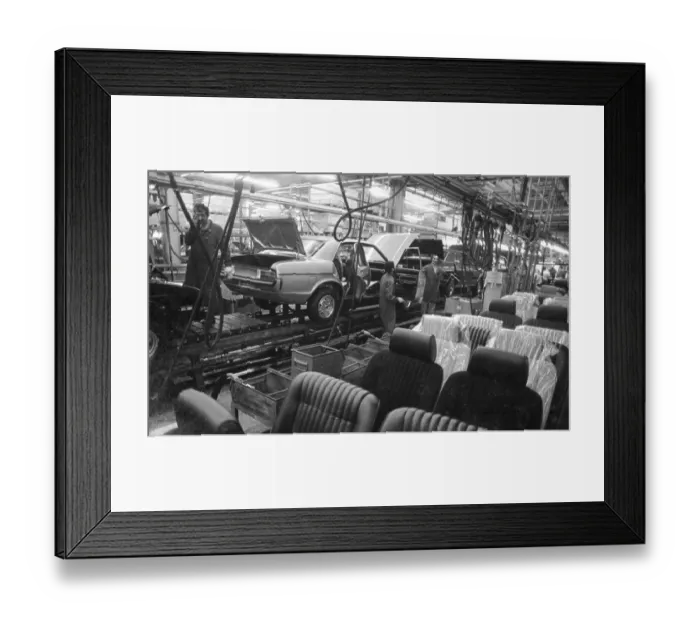 Framed Print : Car production at the Ford factory on 12 Framed Print : Car production at the Ford factory on 12