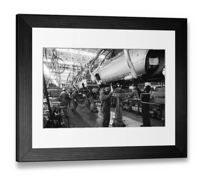 Framed Print : Car production at the Ford factory on 12 Framed Print : Car production at the Ford factory on 12