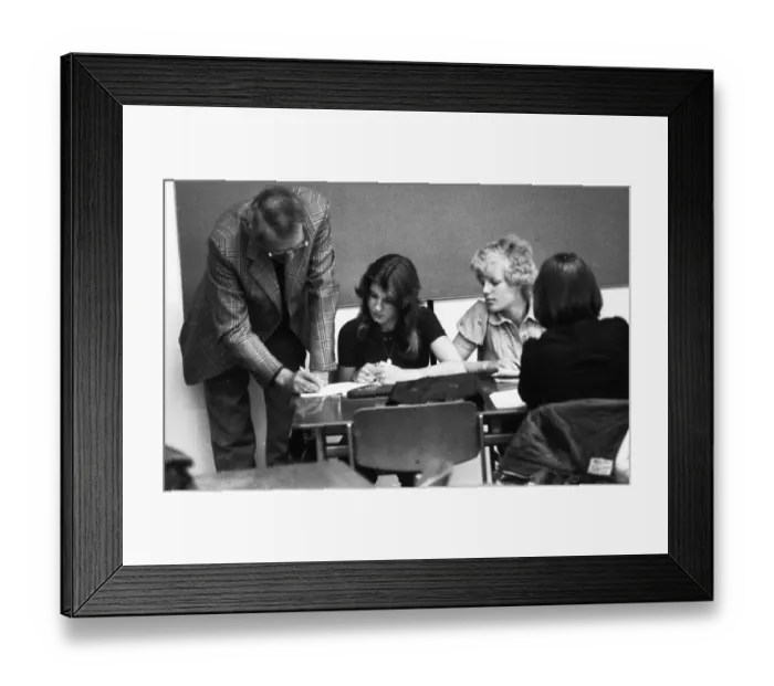 Framed Print : Operation and teaching at a comprehensive school on 03