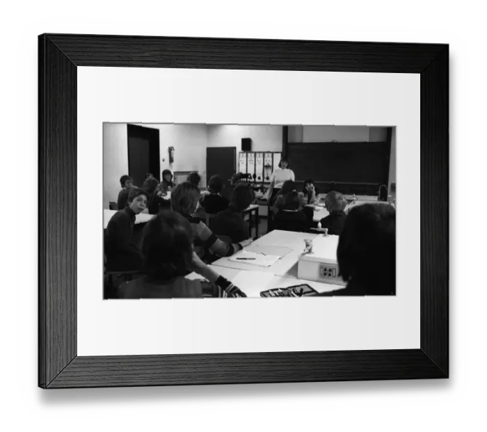 Framed Print : Operation and teaching at a comprehensive school on 03