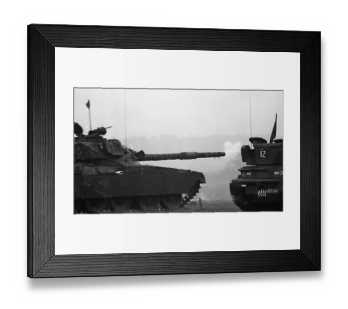 Framed Print : Bundeswehr practice shooting on 27