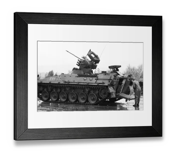 Framed Print : Bundeswehr practice shooting on 27
