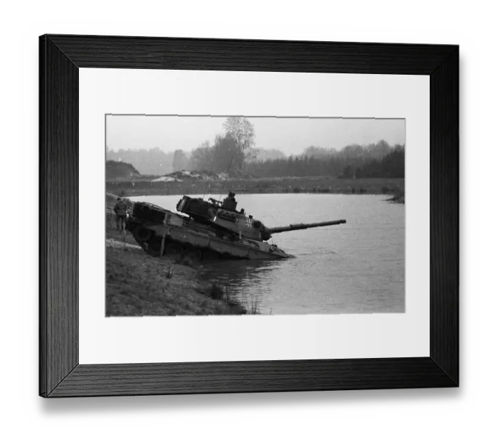 Framed Print : Bundeswehr practice shooting on 27