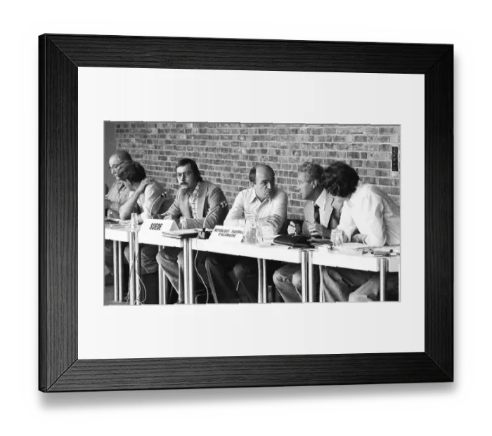 Framed Print : An international conference dealt with a German issue