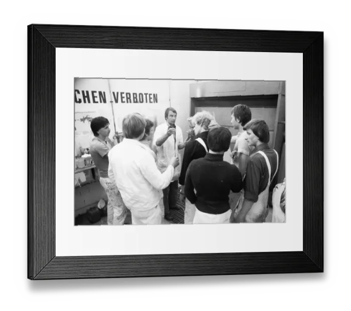 Framed Print : The training of apprentices (Azubis) at the Vocational Training Centre (BBZ) in Arnsberg on 19 Framed Print : The training of apprentices (Azubis) at the Vocational Training Centre (BBZ) in Arnsberg on 19