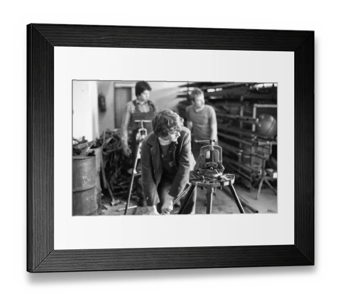 Framed Print : The training of apprentices (Azubis) at the Vocational Training Centre (BBZ) in Arnsberg on 19 Framed Print : The training of apprentices (Azubis) at the Vocational Training Centre (BBZ) in Arnsberg on 19