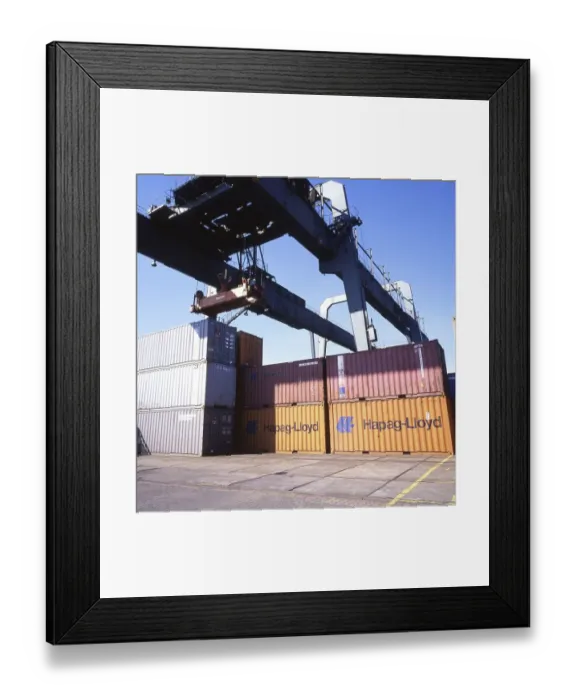 Framed Print : The port of Duisburg, here on 24 Framed Print : The port of Duisburg, here on 24