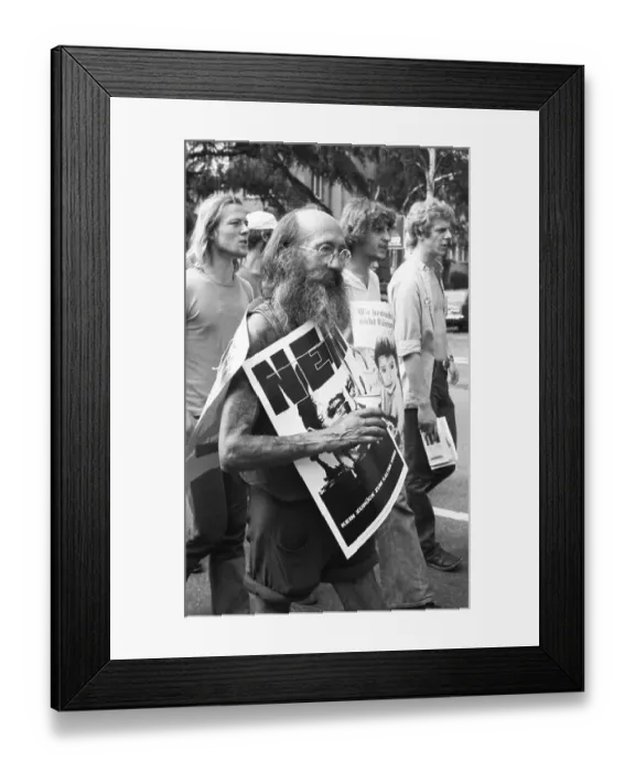 Framed Print : Several thousand demonstrators came to protest for disarmament and peace in Vietnam on Anti-War Day