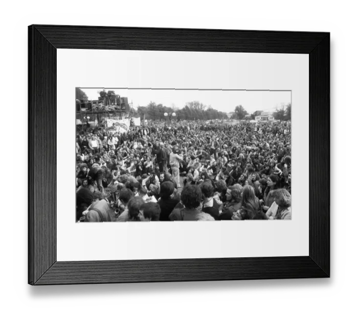 Framed Print : More than 100, 000 people demonstrated against nuclear power on 14