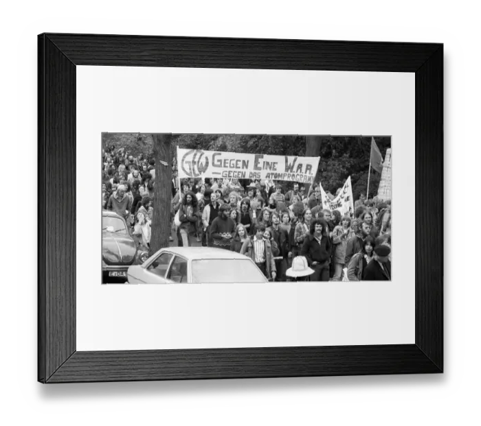 Framed Print : More than 100, 000 people demonstrated against nuclear power on 14 Framed Print : More than 100, 000 people demonstrated against nuclear power on 14