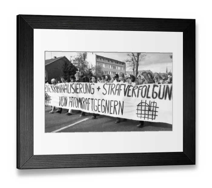 Framed Print : More than 100, 000 people demonstrated against nuclear power on 14