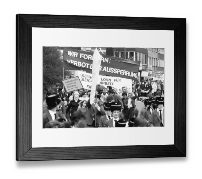 Framed Print : The German Trade Union Confederation (DGB) demonstration on 1 May 1979 in Dortmund