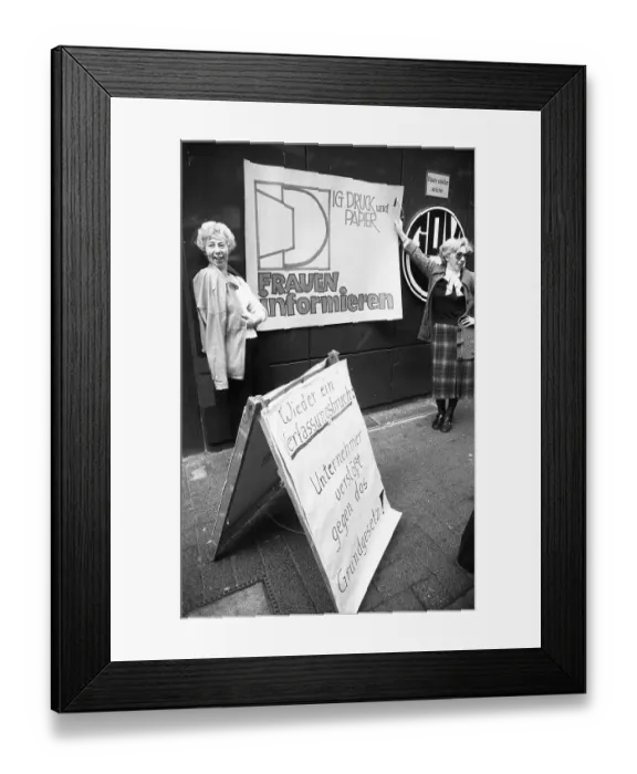 Framed Print : The German Trade Union Confederation (DGB) launched a campaign for equal pay for men and woman here in Duesseldorf Framed Print : The German Trade Union Confederation (DGB) launched a campaign for equal pay for men and woman here in Duesseldorf