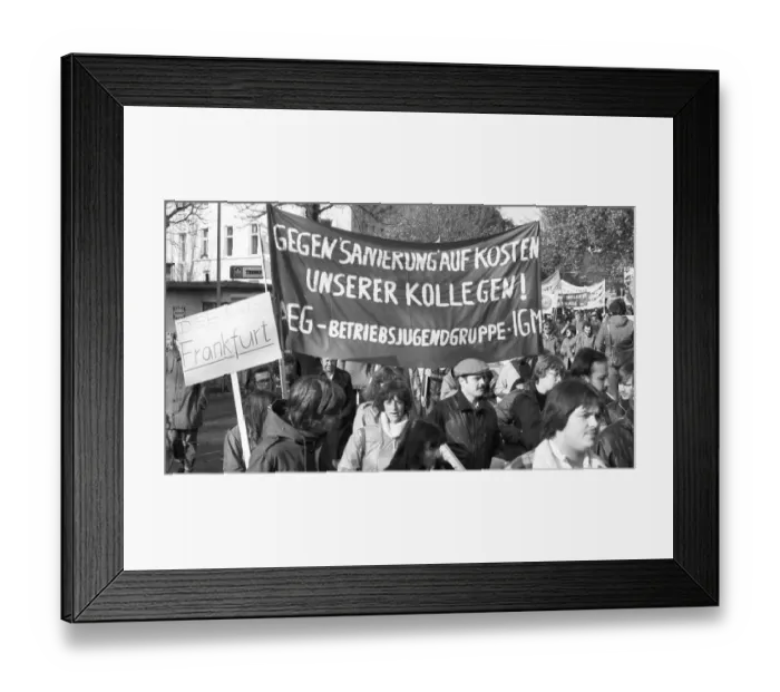 Framed Print : Following a call by the German Federation of Trade Unions (DGB) Framed Print : Following a call by the German Federation of Trade Unions (DGB)