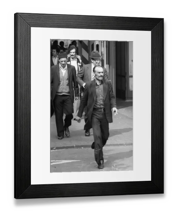 Framed Print : Shift change at Fordwerke, the proportion of Turkish migrants is striking 09