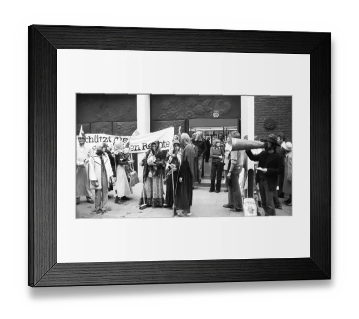 Framed Print : With an original idea Witches against occupational bans