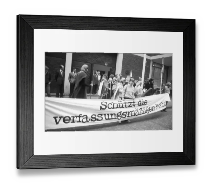 Framed Print : With an original idea Witches against occupational bans