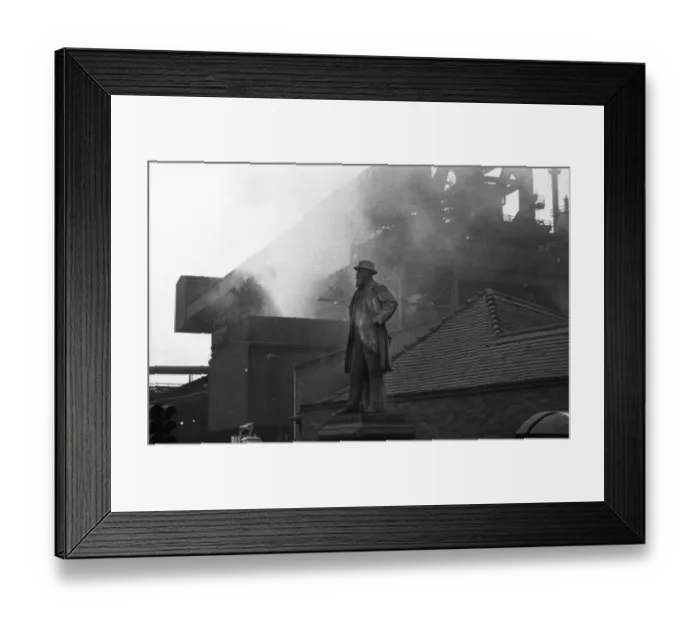 Framed Print : The town of Neunkirchen was dominated by industrial dirt and the Neunkircher Eisenwerke on 02