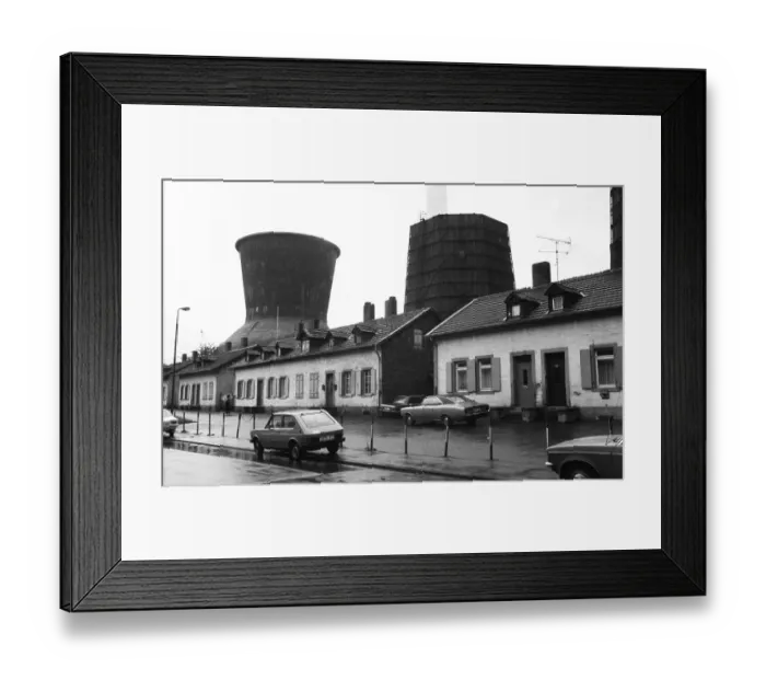 Framed Print : The town of Neunkirchen was dominated by industrial dirt and the Neunkircher Eisenwerke on 02