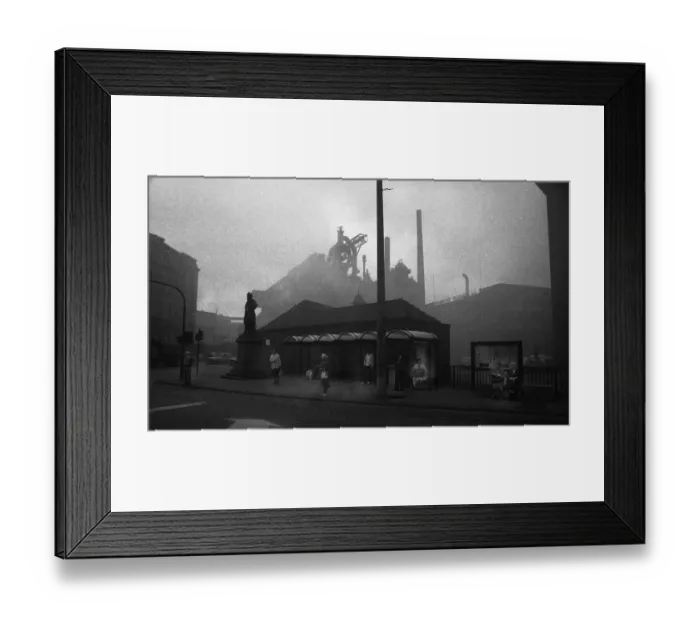 Framed Print : The town of Neunkirchen was dominated by industrial dirt and the Neunkircher Eisenwerke on 02