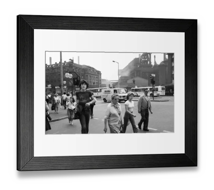 Framed Print : The town of Neunkirchen was dominated by industrial dirt and the Neunkircher Eisenwerke on 02