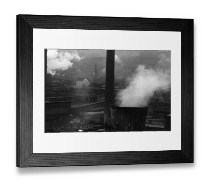 Framed Print : The town of Neunkirchen was dominated by industrial dirt and the Neunkircher Eisenwerke on 02