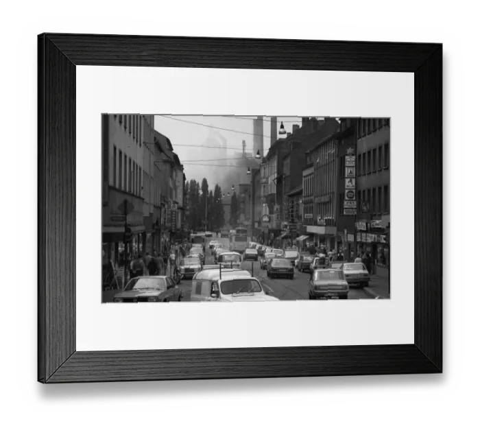Framed Print : The town of Neunkirchen was dominated by industrial dirt and the Neunkircher Eisenwerke on 02