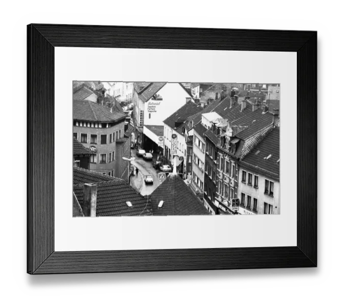 Framed Print : The town of Neunkirchen was dominated by industrial dirt and the Neunkircher Eisenwerke on 02
