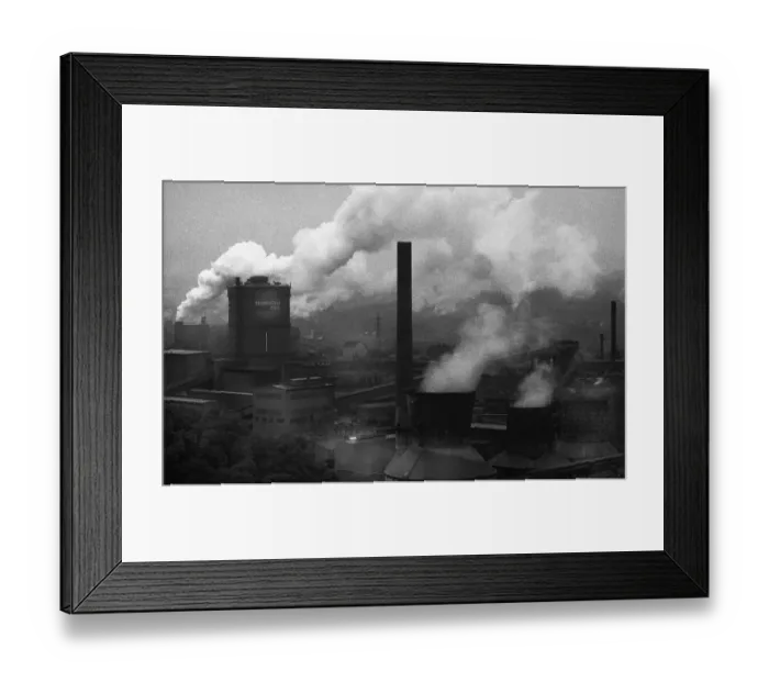 Framed Print : The town of Neunkirchen was dominated by industrial dirt and the Neunkircher Eisenwerke on 02