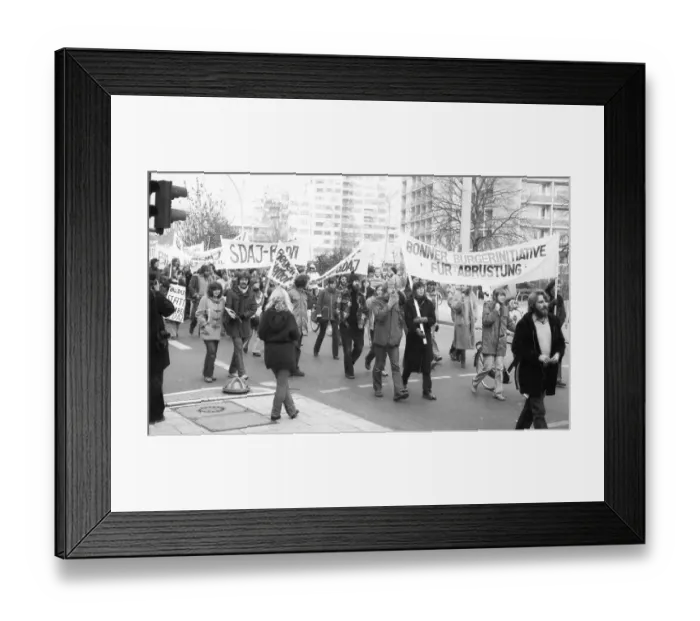 Framed Print : About 8, 000 young people, students and schoolchildren demonstrated against militarism