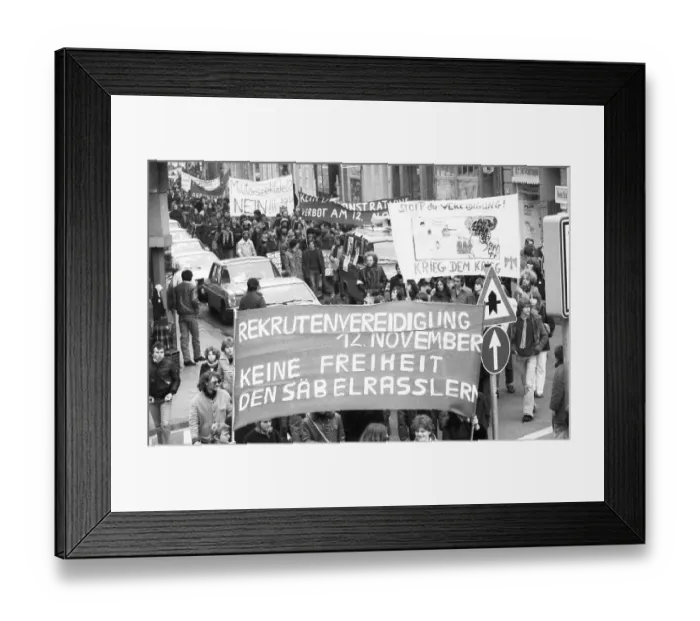Framed Print : About 8, 000 young people, students and schoolchildren demonstrated against militarism