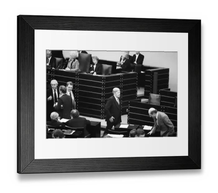 Framed Print : Election, swearing-in and presentation of the Schmidt Cabinet on 05