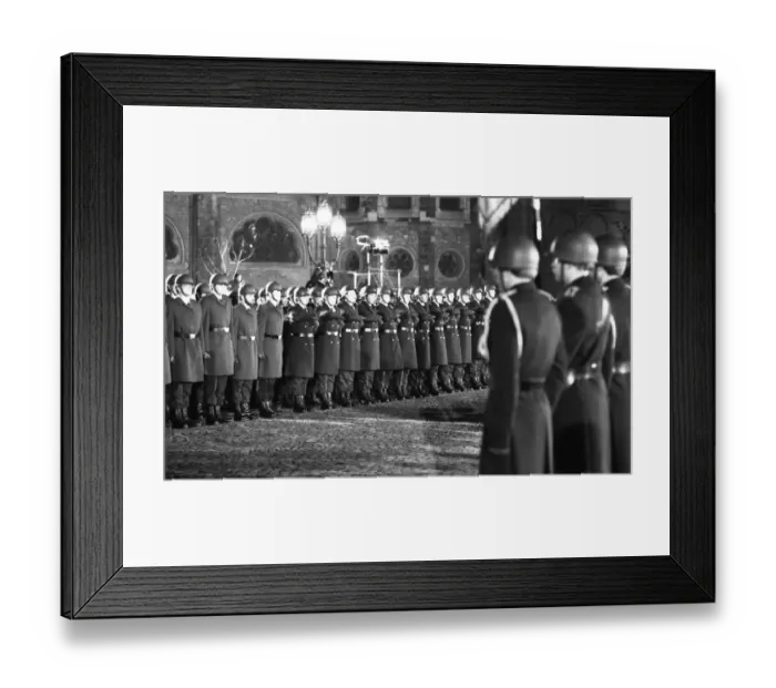 Framed Print : Public swearing-in ceremony of Bundeswehr recruits in Bonn