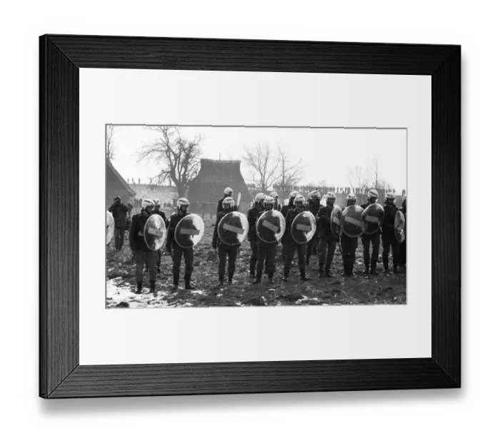 Framed Print : About 100, 000 demonstrators, peaceful and violent