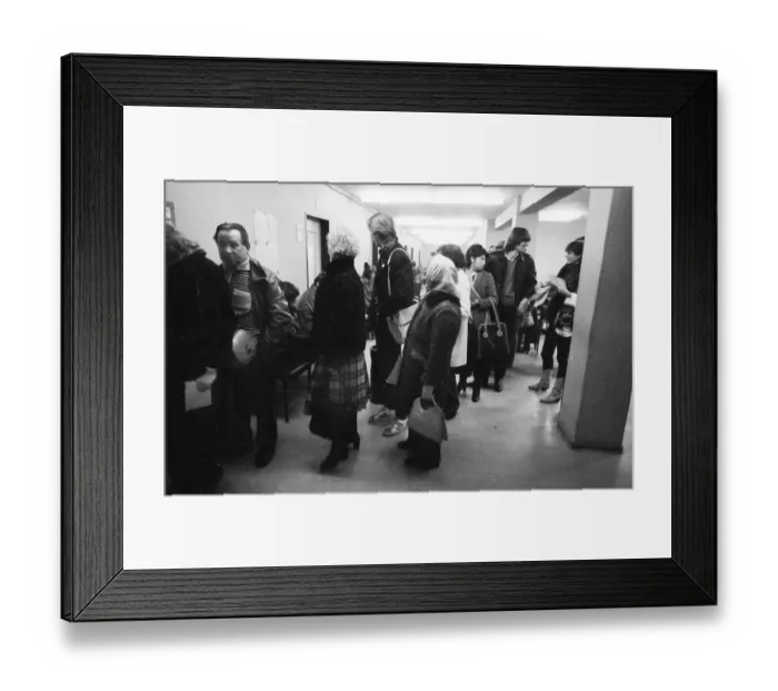 Framed Print : Unemployed at the Dortmund Labour Office on 18 Framed Print : Unemployed at the Dortmund Labour Office on 18