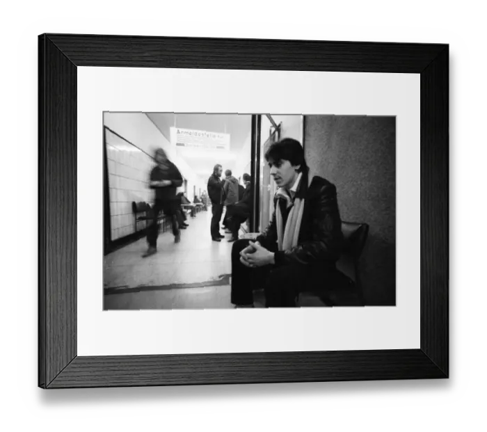 Framed Print : Unemployed at the Dortmund Labour Office on 18