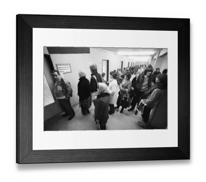 Framed Print : Unemployed at the Dortmund Labour Office on 18 Framed Print : Unemployed at the Dortmund Labour Office on 18