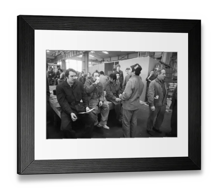 Framed Print : Warning strike by IG Metall in the collective bargaining dispute at Orenstein & paddock on 05