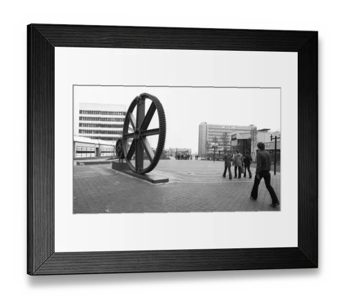 Framed Print : Several thousand students of the University of Dortmund demonstrated against the austerity policies of the North