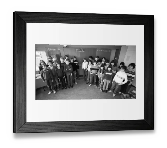 Framed Print : Teaching at a Hauptschule. The proportion of pupils with German parents is smaller than that with migrants 09