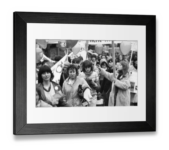 Framed Print : Demonstration by woman and men on International Women's Day Framed Print : Demonstration by woman and men on International Women's Day