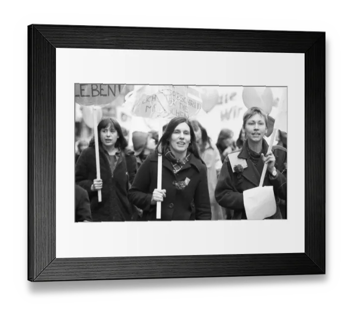 Framed Print : Demonstration by woman and men on International Women's Day Framed Print : Demonstration by woman and men on International Women's Day