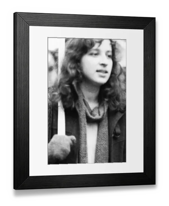 Framed Print : Demonstration by woman and men on International Women's Day