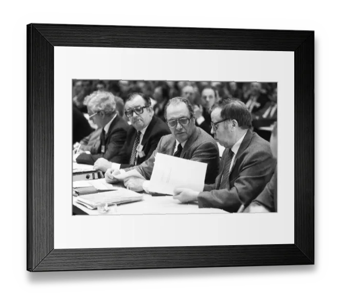 Framed Print : 4th Extraordinary Congress of the German Trade Union Confederation (DGB) on 12