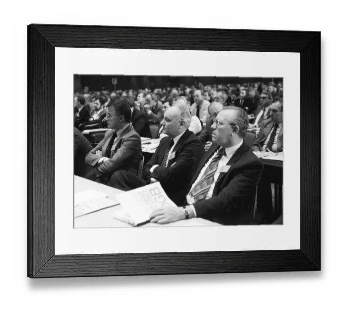Framed Print : 4th Extraordinary Congress of the German Trade Union Confederation (DGB) on 12
